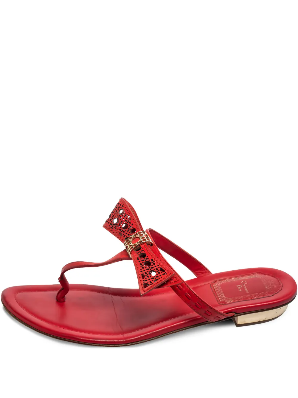 Pre-owned Dior Cannage Leather Sandals