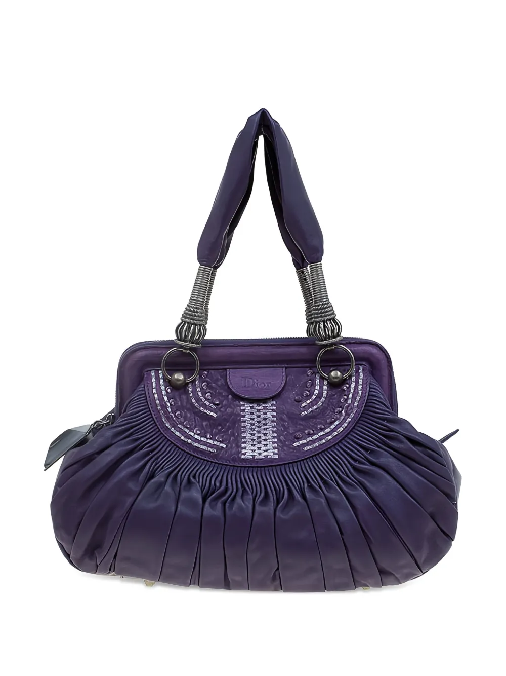 Christian Dior Pre-Owned 2008 プリーツ ハンドバッグ - パープル Christian Dior Pre-Owned 2008 プリーツ ハンドバッグ - パープル
