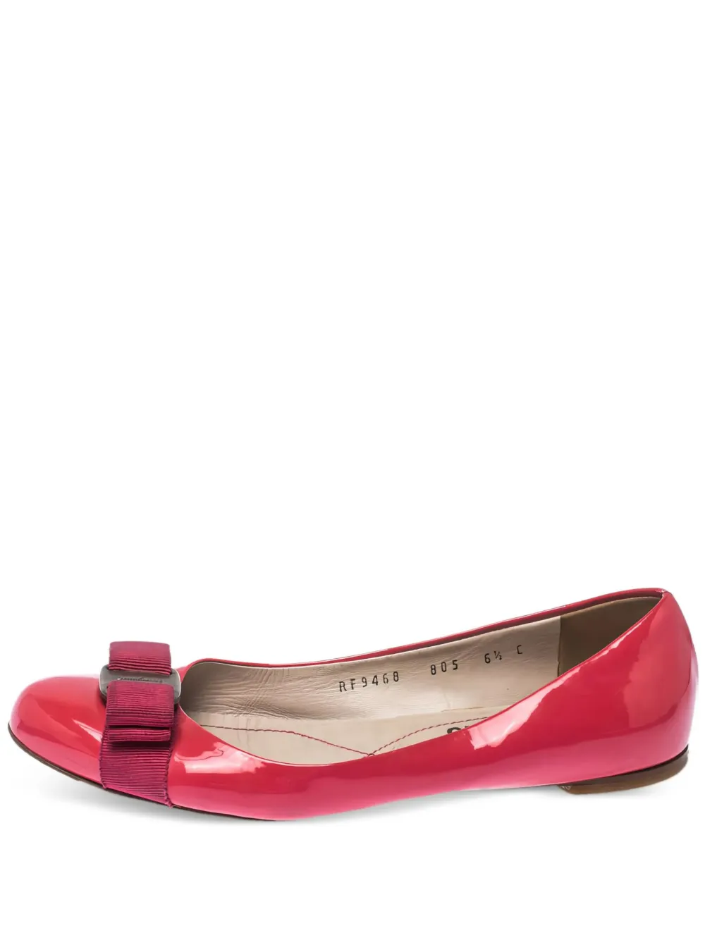 Ferragamo Pre-Owned leather flat pumps | Pink | Image 1
