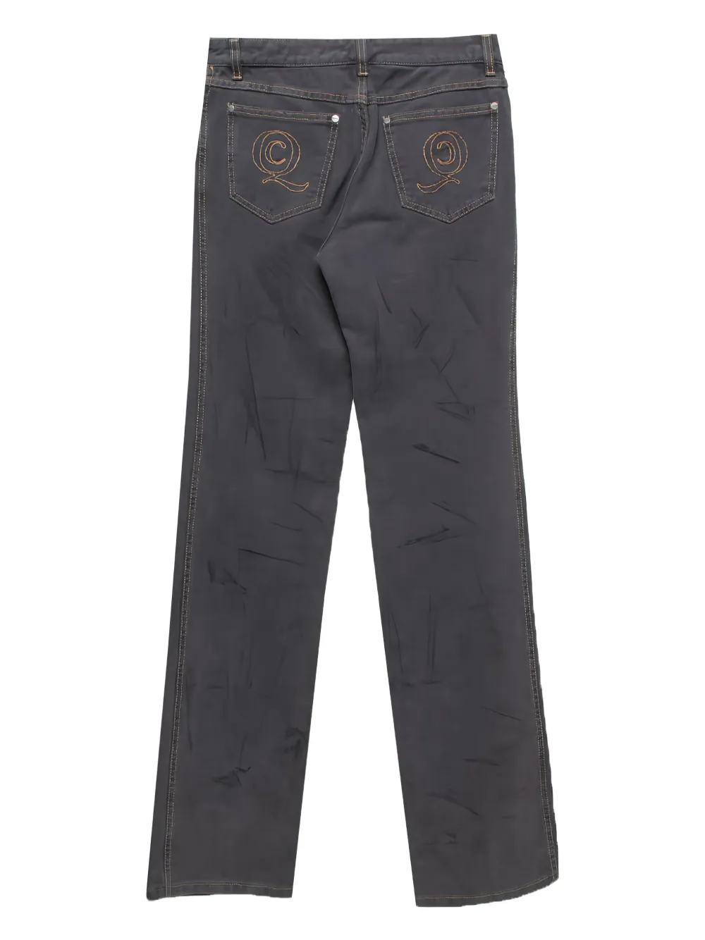 Alexander McQueen Pre-Owned Jeans met geborduurd logo - Grijs