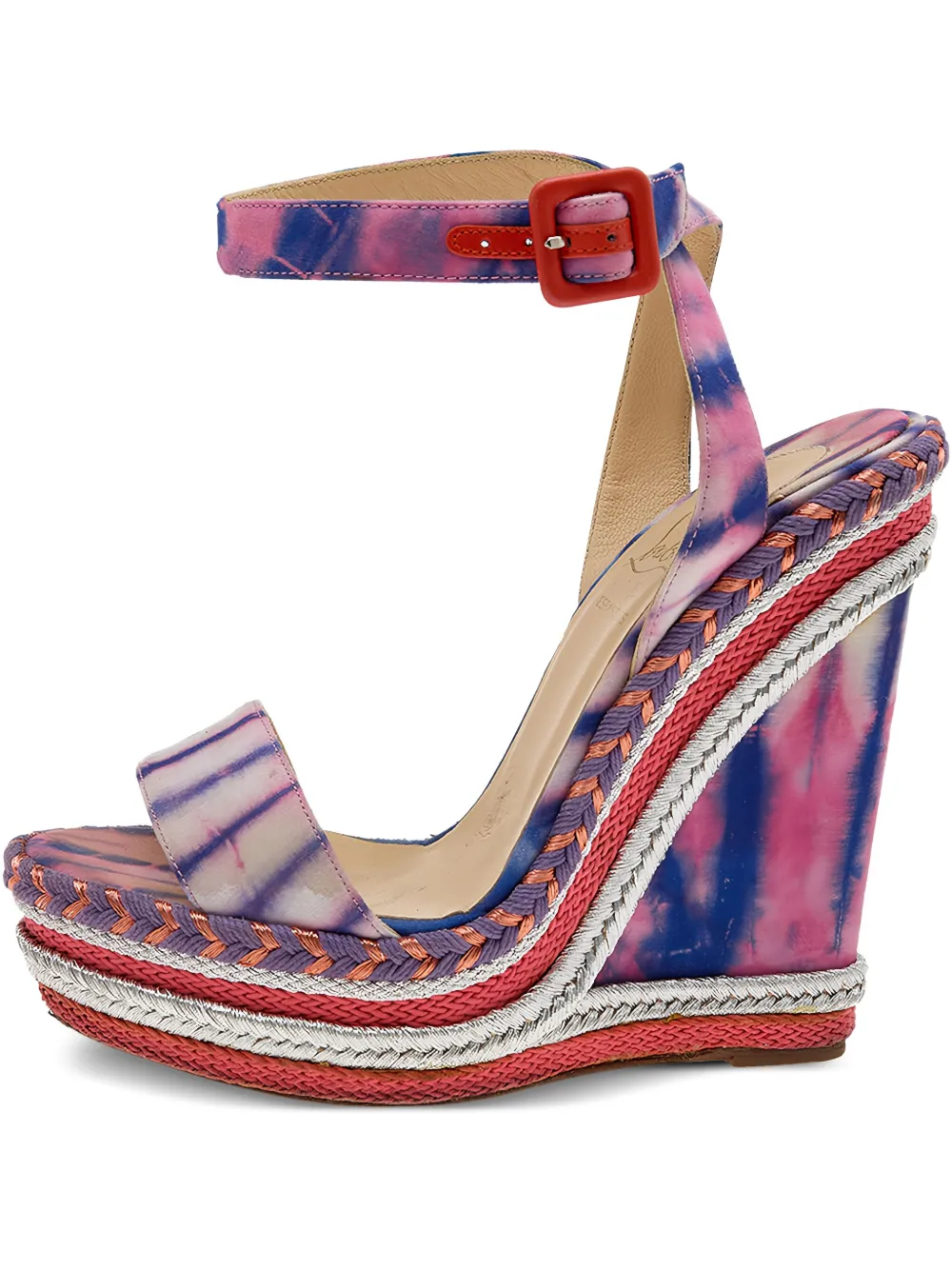 Christian Louboutin Pre-Owned 140mm タイダイ サンダル - レッド Christian Louboutin Pre-Owned 140mm タイダイ サンダル - レッド