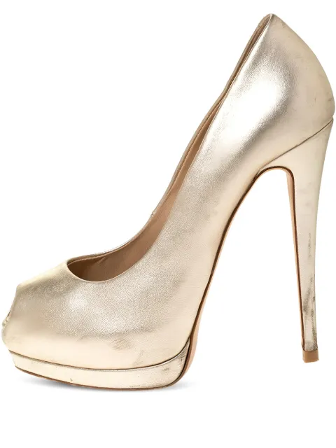 Giuseppe Zanotti pre-owned 135mm metallic-effect peep-toe pumps