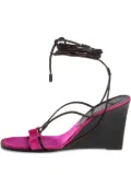 Valentino Garavani Pre-Owned 85mm leather wedge platform pumps - Black