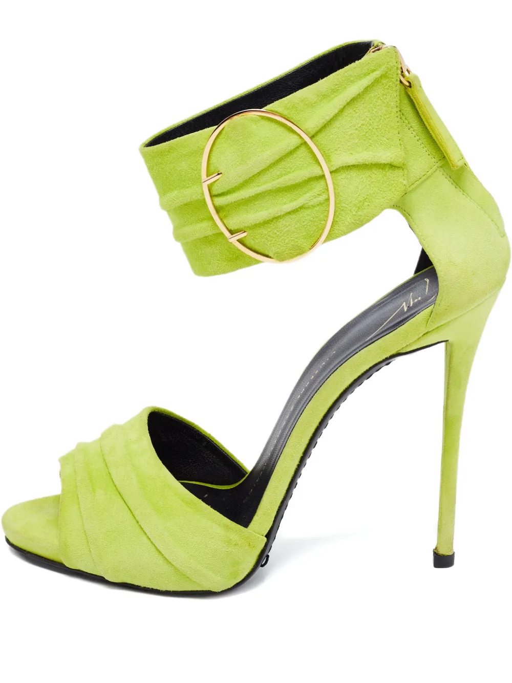pre-owned 120mm ruched sandals