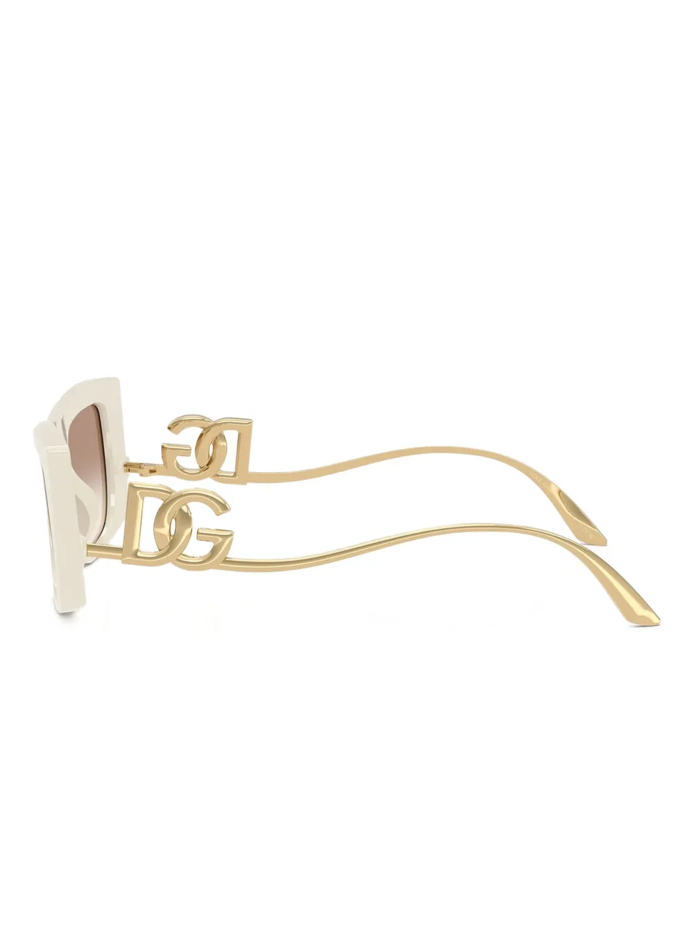 Dolce & Gabbana Eyewear Zonnebril met vierkant montuur Beige