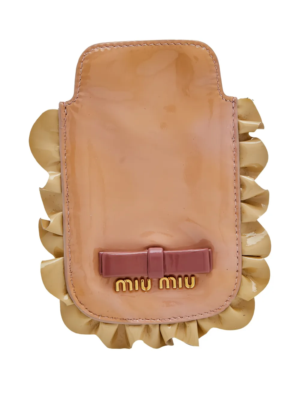 Pre-owned Miu Miu Bow-detail Ruffled Phone Case