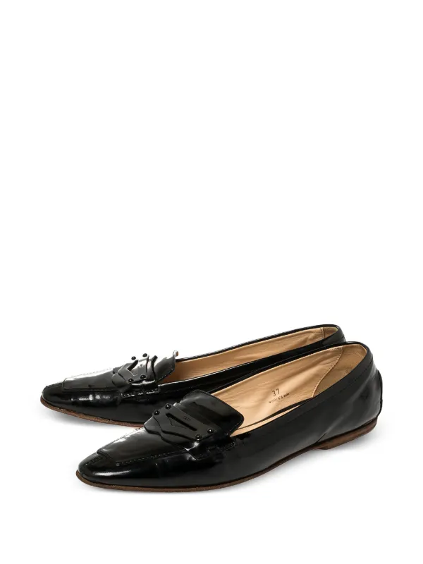 Tod's Vintage プレオウンド エナメルレザーペニーローファー