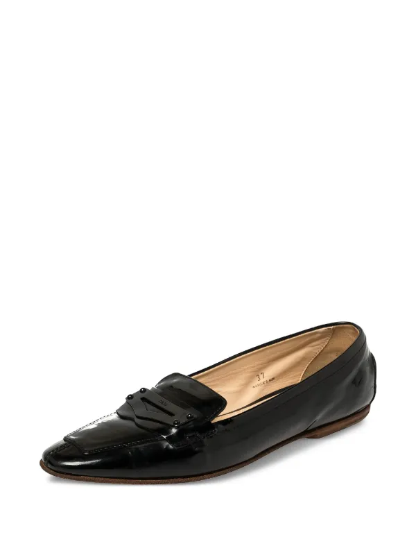 Tod's Vintage プレオウンド エナメルレザーペニーローファー