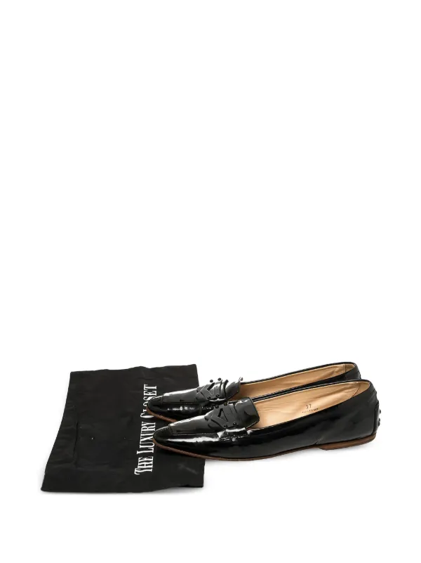 Tod's Vintage プレオウンド エナメルレザーペニーローファー