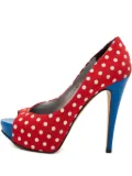 Gina 2024 polka-dot platform pumps - Red