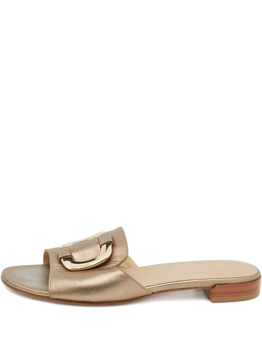 Stuart Weitzman 2024 metallic slides | Neutrals | Image 1