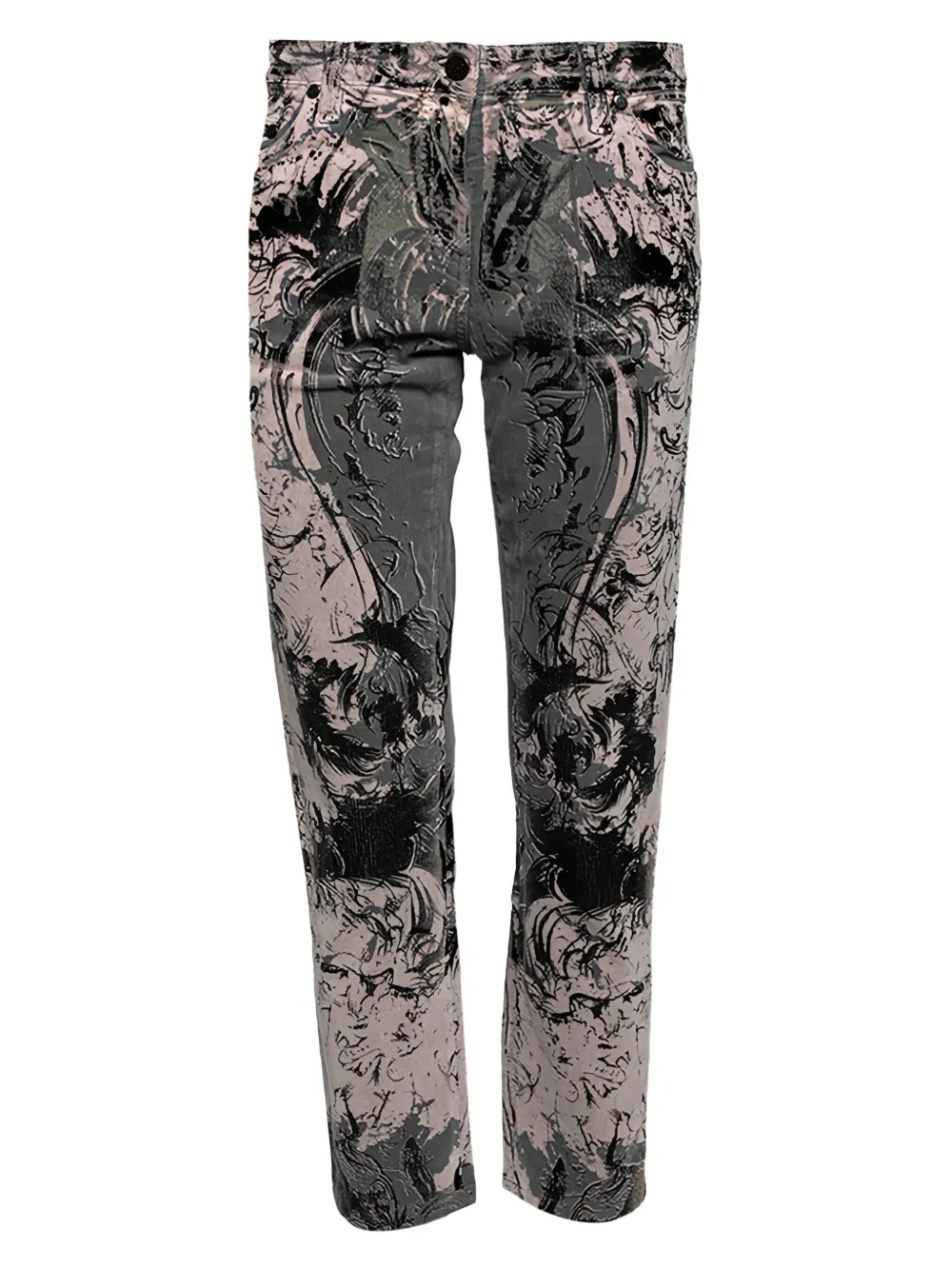 Roberto Cavalli Vintage baroque-print trousers | Grey | Image 1