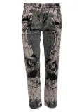 Roberto Cavalli Vintage baroque-print trousers - Grey