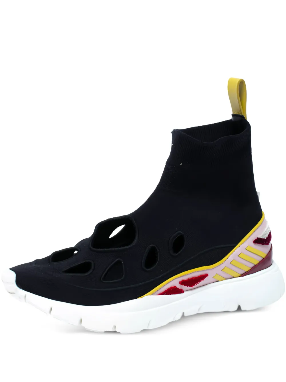 Valentino Garavani Pre-Owned cut-out rockstud sneakers - ブラック Valentino Garavani Pre-Owned cut-out rockstud sneakers - ブラック