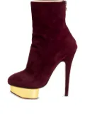Charlotte Olympia 140mm leather ankle boots - Red