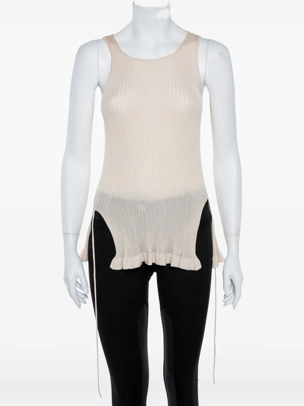 Christian Dior Pre-Owned サイドスリット トップ - ニュートラル Christian Dior Pre-Owned サイドスリット トップ - ニュートラル