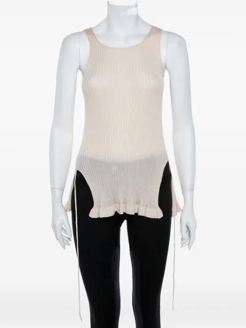 Christian Dior Pre-Owned ribbed side-slit top