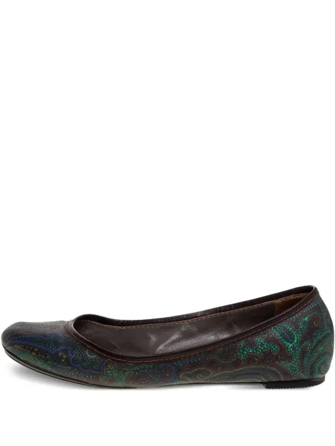 Etro Pre-Owned flats con estampado de cachemira