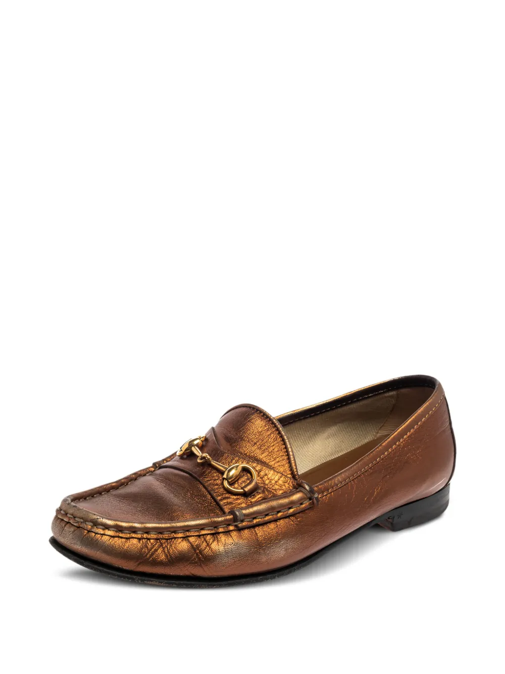 Gucci Pre-Owned Metallic loafers - Bruin