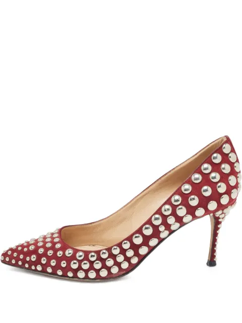 Sergio Rossi Vintage 110mm stud-embellished pointed-toe pumps
