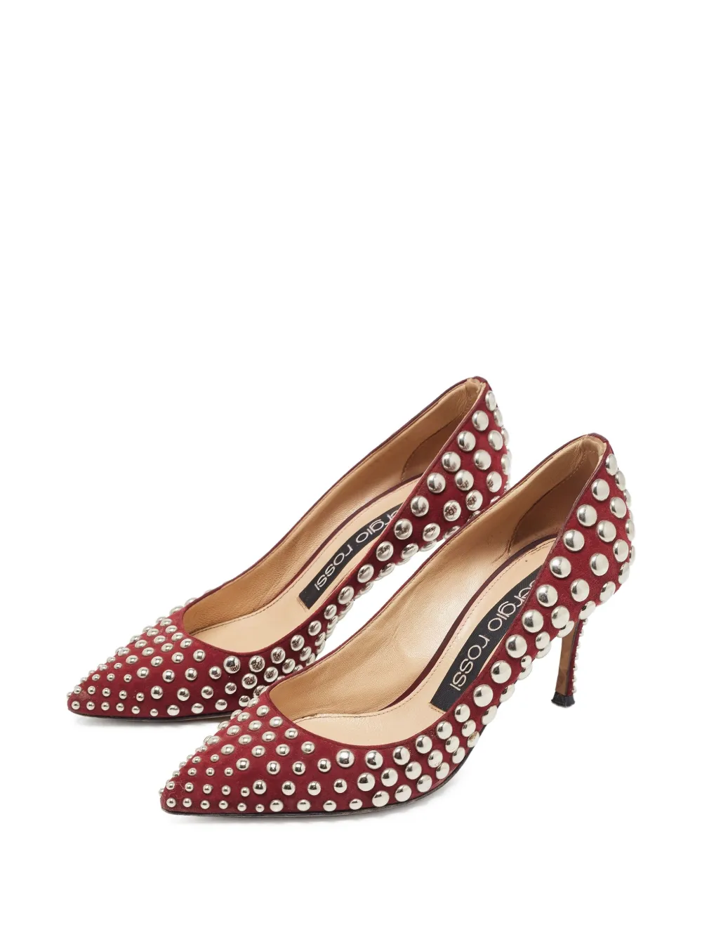 Sergio Rossi Vintage 110mm stud-embellished pointed-toe pumps | Image 2