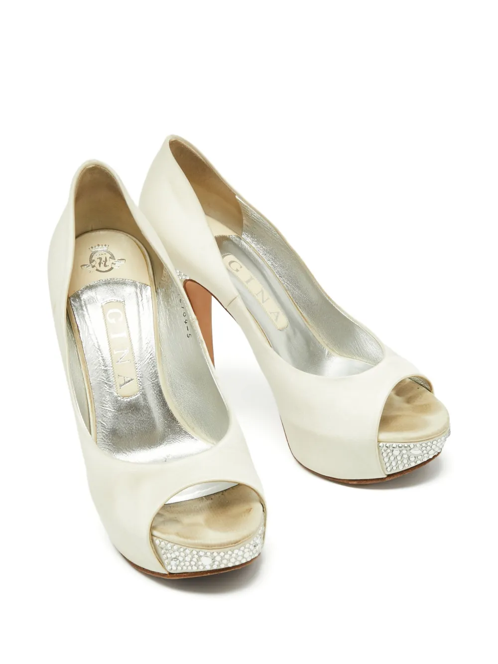 Gina 135mm crystal-embellished heeled pumps | Image 2