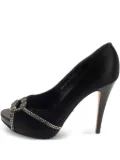 Gina peep-toe satin heels - Black