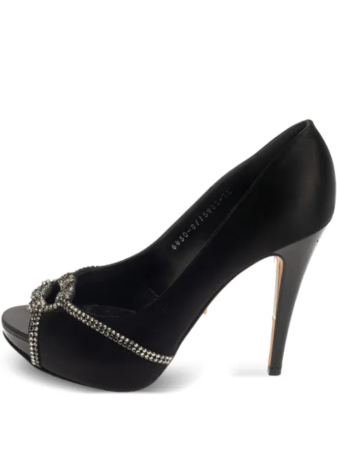 Gina escarpins satinés à bout ouvert