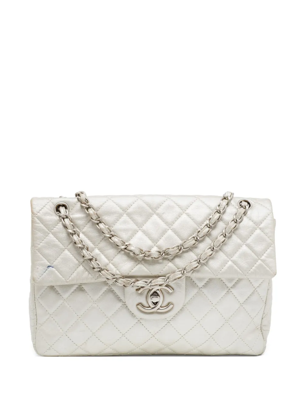 CHANEL Pre-Owned キルティングレザー ショルダーバッグ - グレー CHANEL Pre-Owned キルティングレザー ショルダーバッグ - グレー