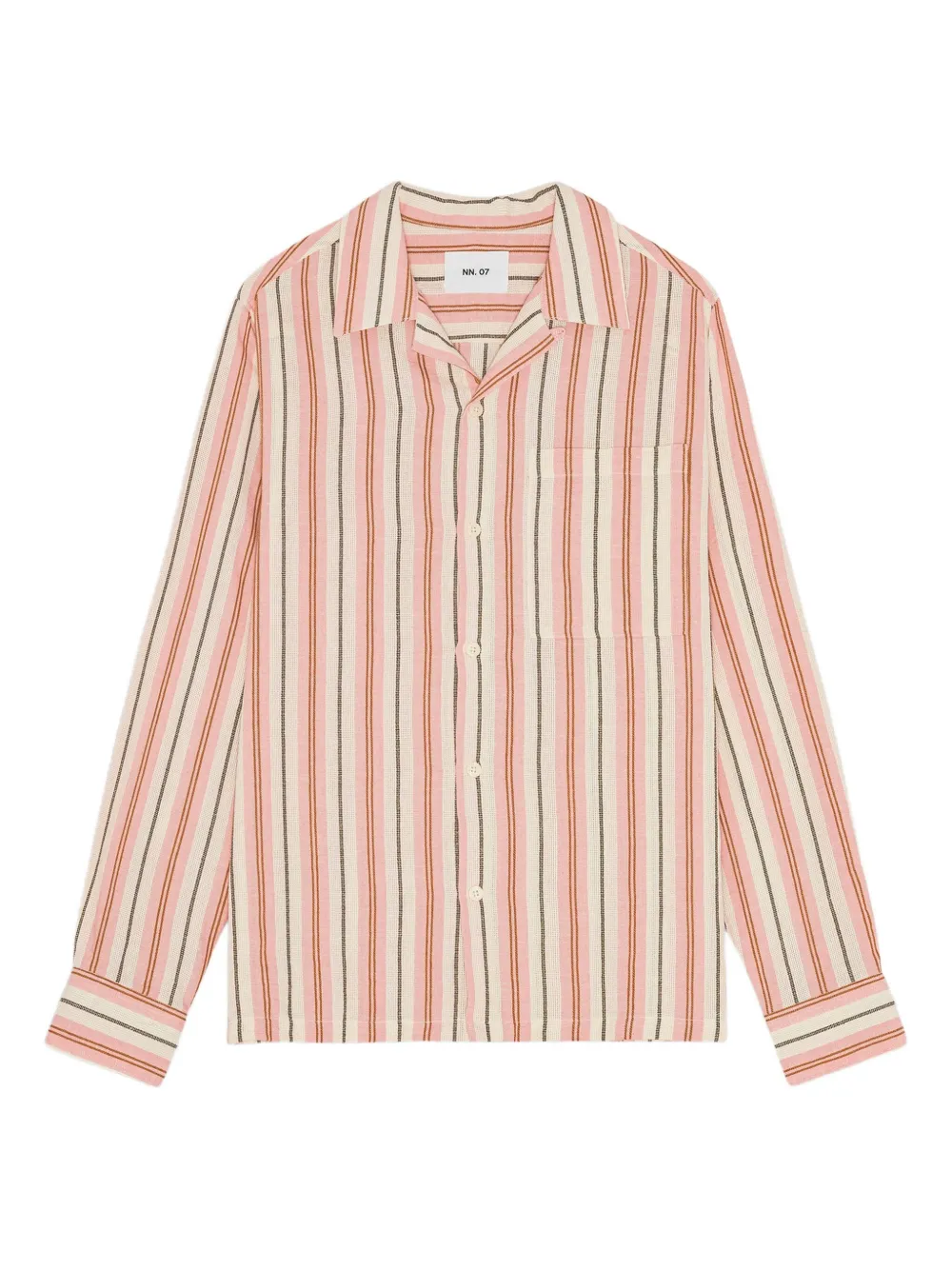 NN07 striped button-up shirt | Pink | Image 1