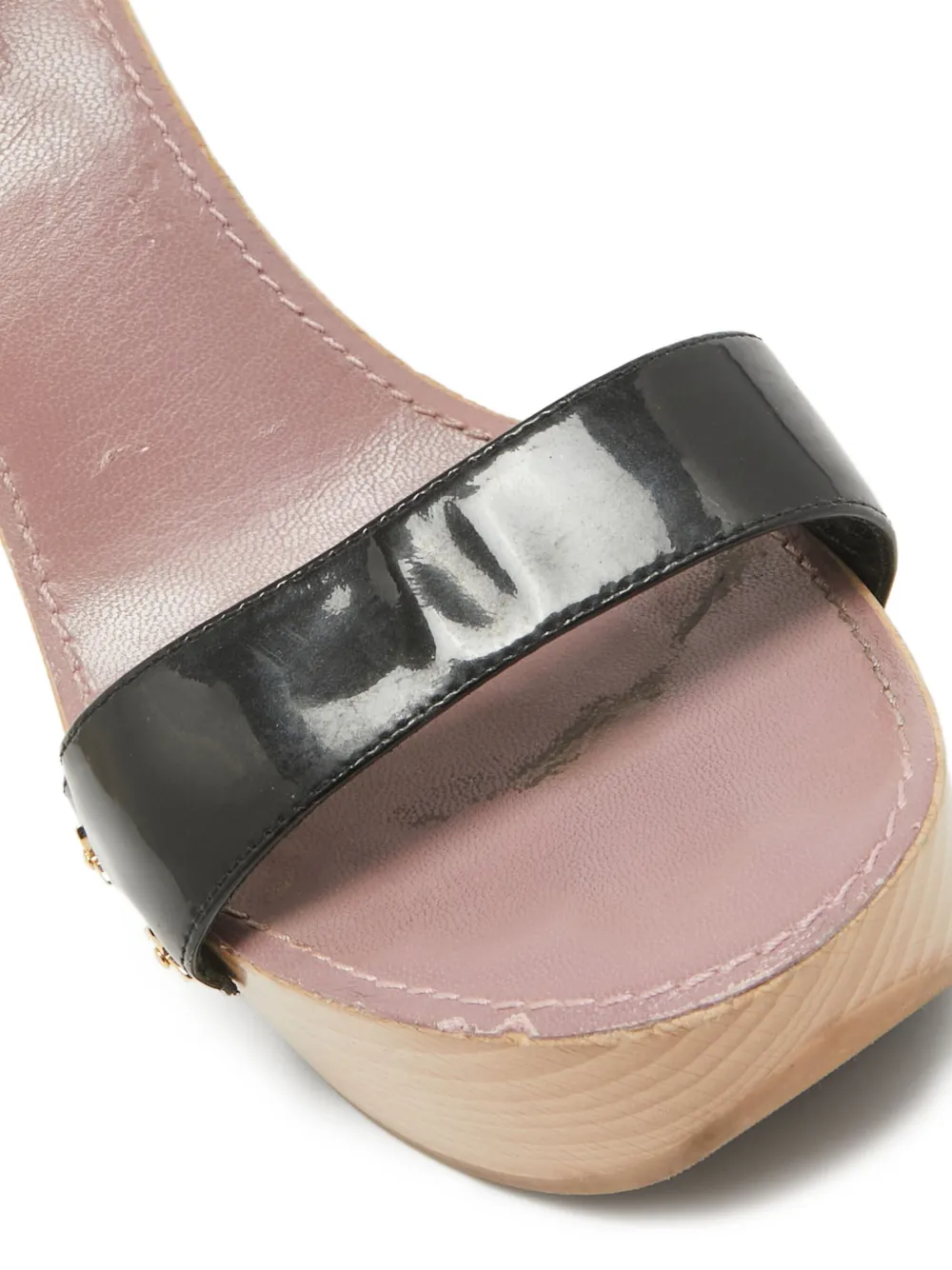 Louis Vuitton Pre-Owned 130mm エナメル プラットフォーム サンダル