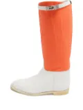 Hermès Pre-Owned colour-block knee-high boots - Orange