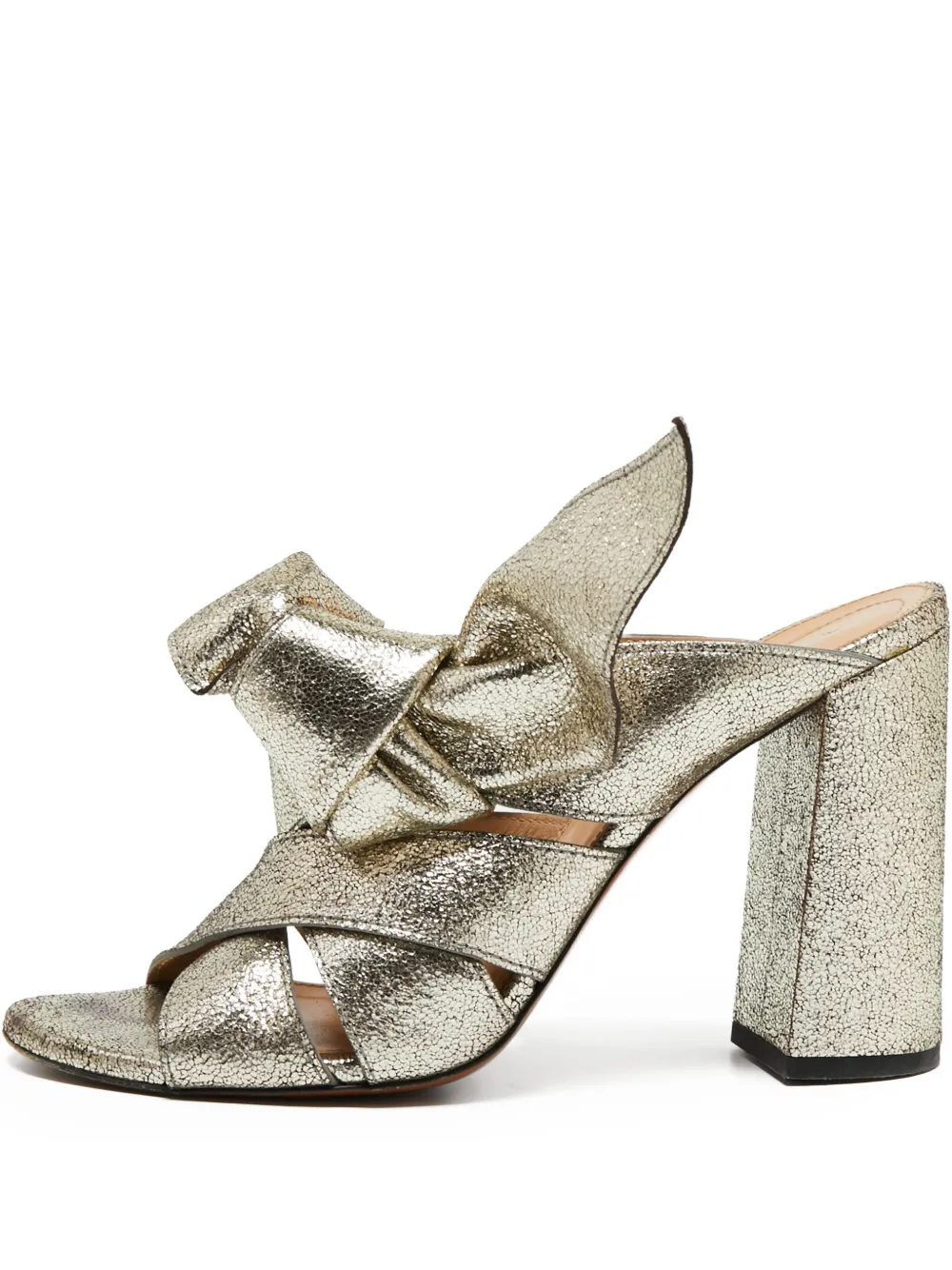 Chloé Pre-Owned 100mm Nellie metallic sandals | Gold | Image 1
