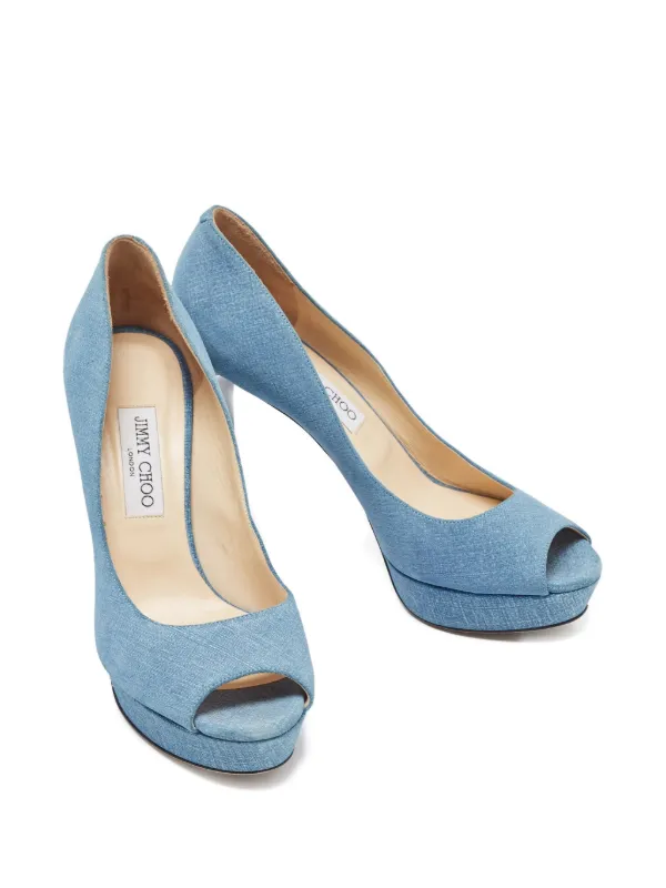 Jimmy Choo Pre-Owned Pumps Con Tacco 125mm Blu FARFETCH IT