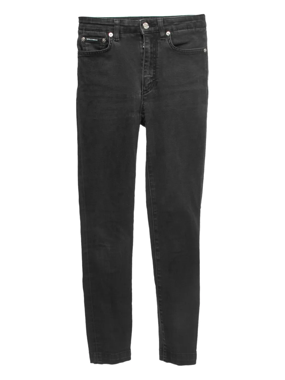 Dolce & Gabbana Pre-Owned logo-patch jeans | Black | Image 1