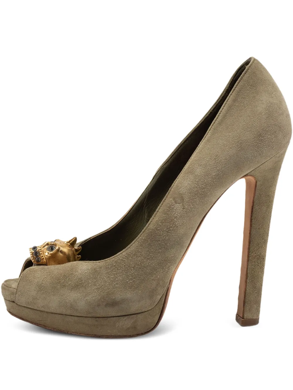 140mm Skull-appliqué pumps