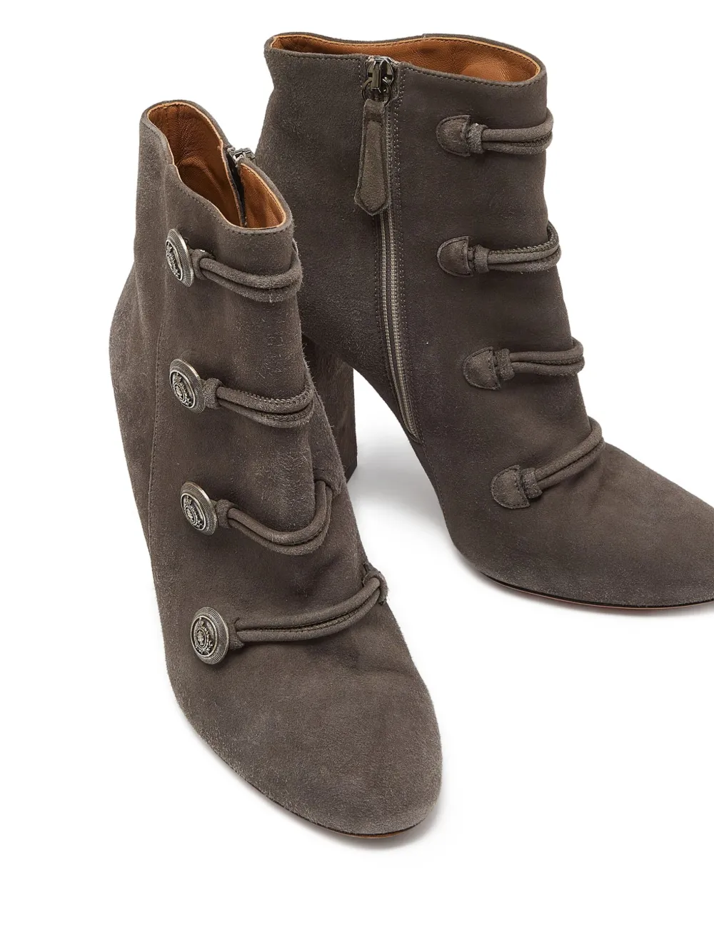 Aquazzura pre-owned 100mm button-embellished ankle boots | Image 2