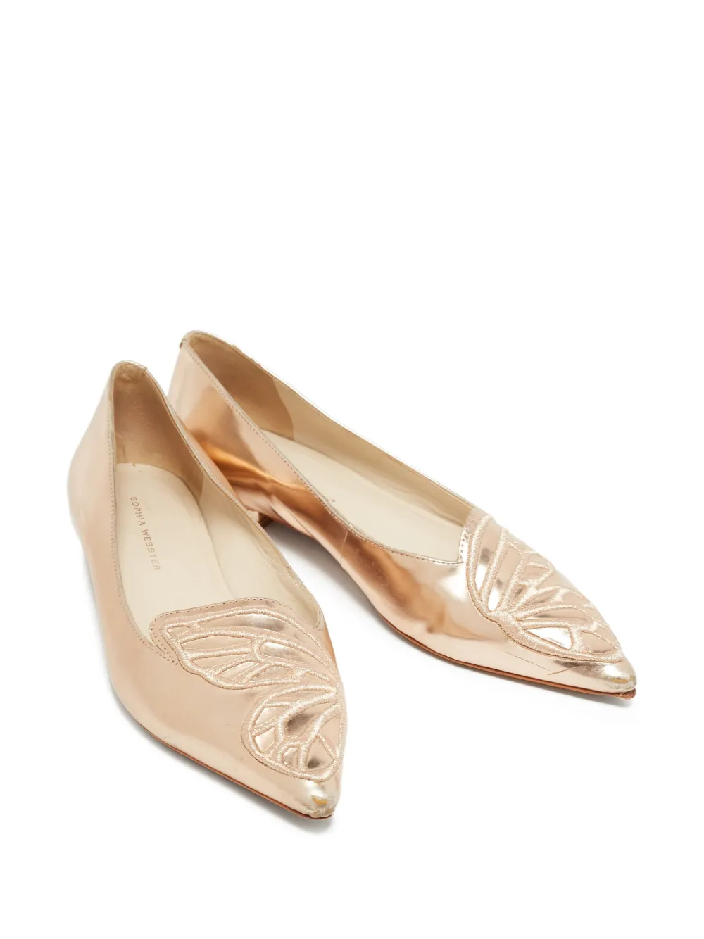 Sophia Webster pre-owned Bibi metallic-effect embellished ballet flats | Image 2