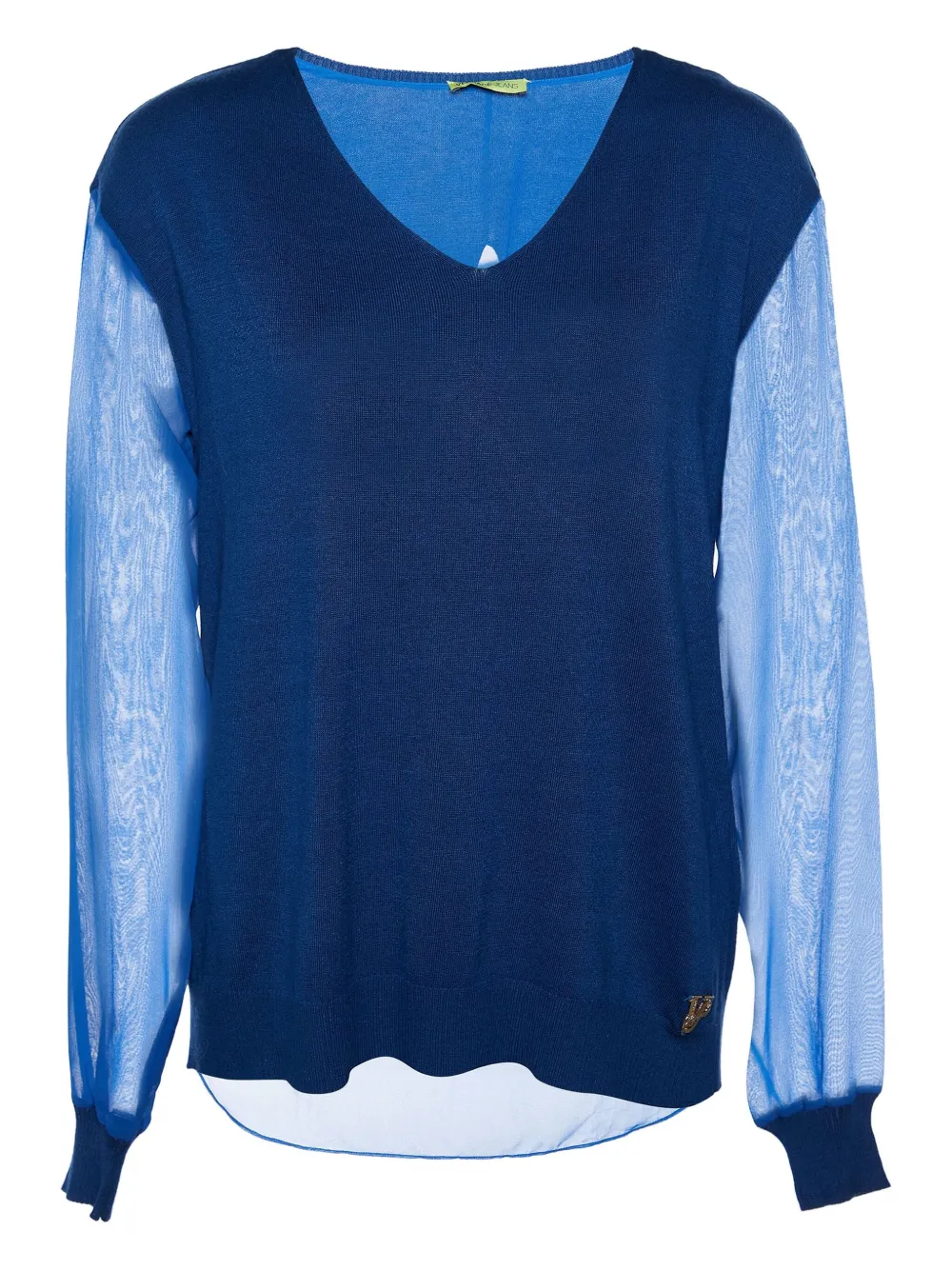 Pre-owned Versace Sheer-sleeve Sweater