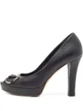 Gucci Pre-Owned leather peep-toe platform pumps - Black
