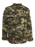 Saint Laurent Pre-Owned camouflaged patch-detail jacket - Brown