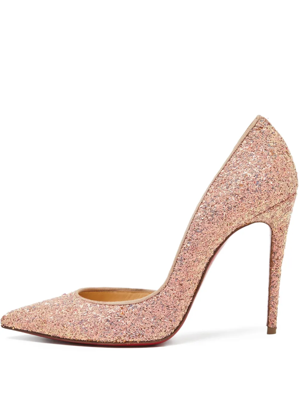 Pre-owned Christian Louboutin 105mm Glitter-embellished Heeled Pumps