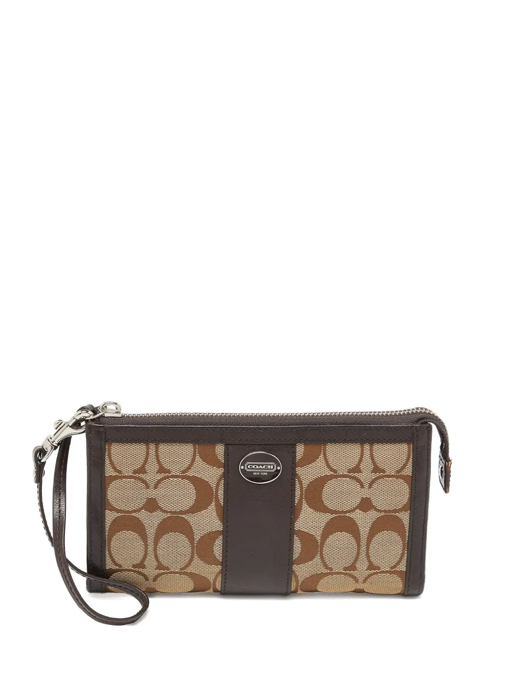 Coach Vintage pre-owned leather-trim clutch bag | Neutrals | Image 1