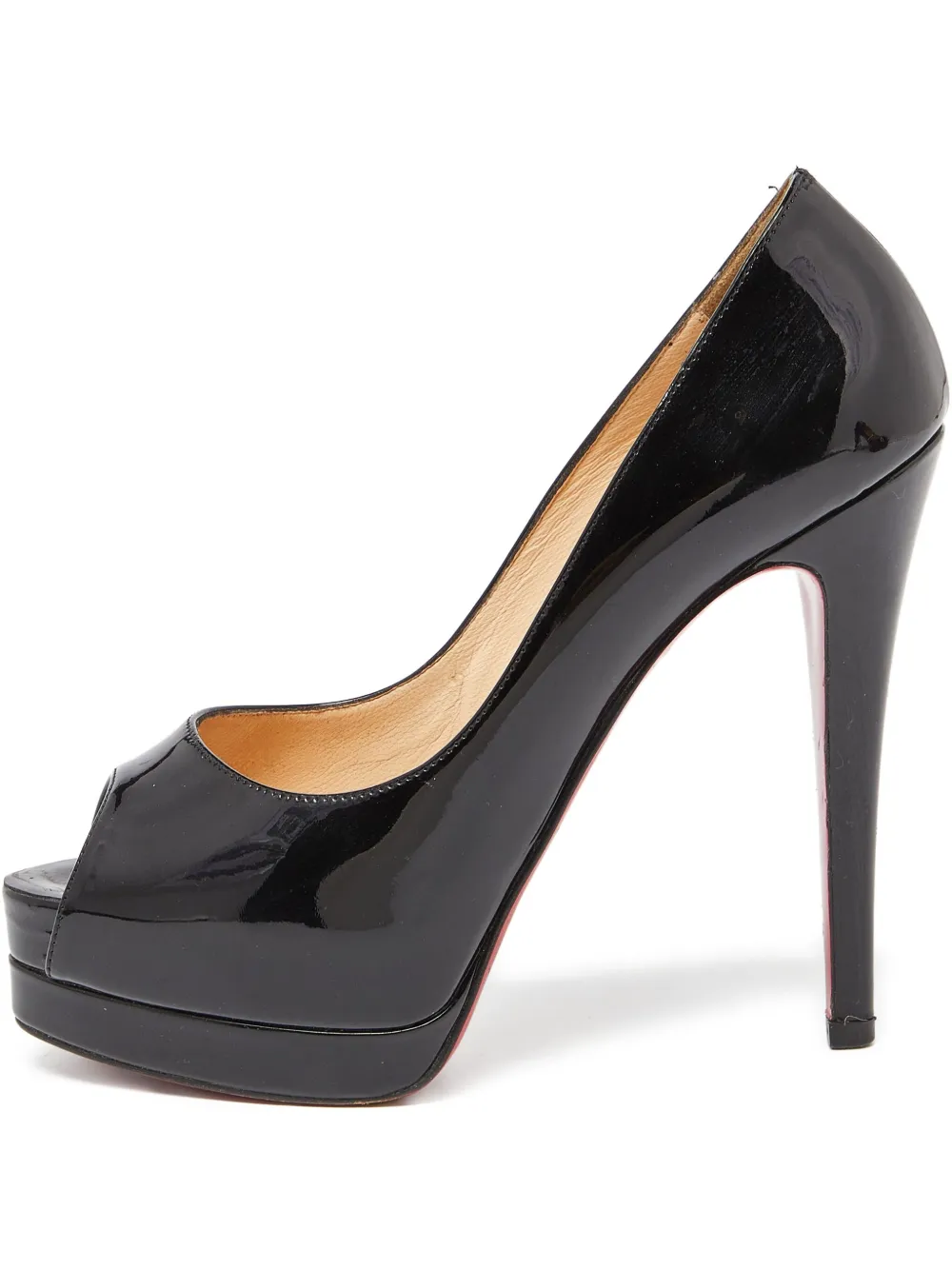 Christian Louboutin Pre-Owned zapatillas de charol con tacón de 140mm | negro | Image 1