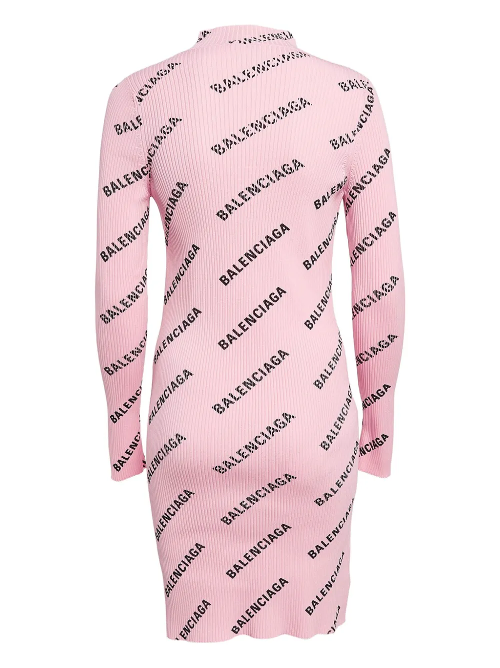 Balenciaga Pre-Owned 2020s ribbed-knit logo-print dress | Image 2