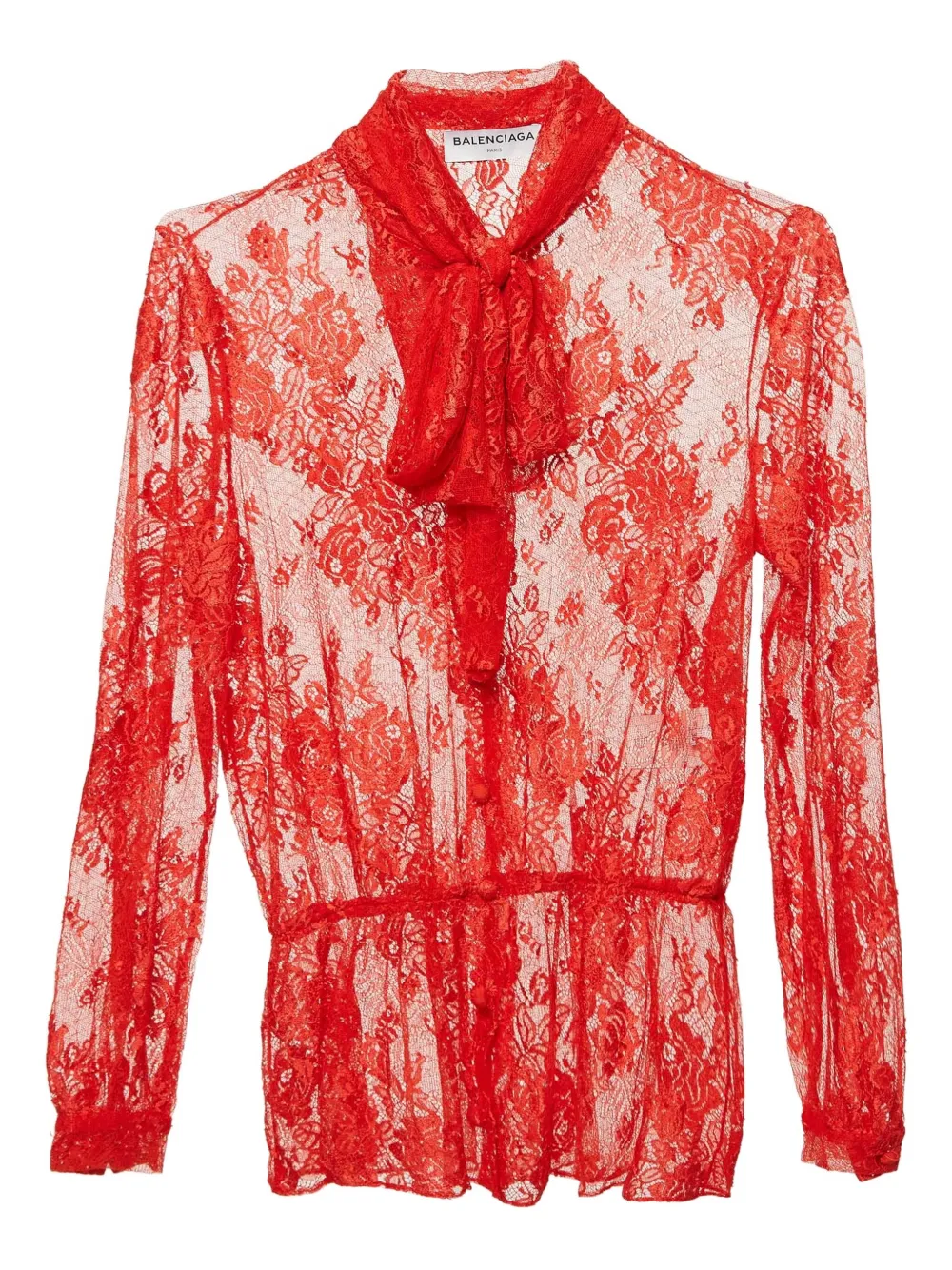 Balenciaga Pre-Owned floral-lace blouse | Red | Image 1
