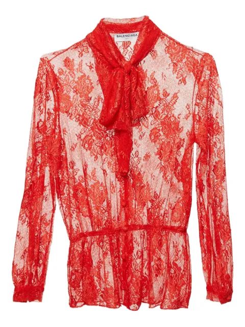 Balenciaga Pre-Owned floral-lace blouse