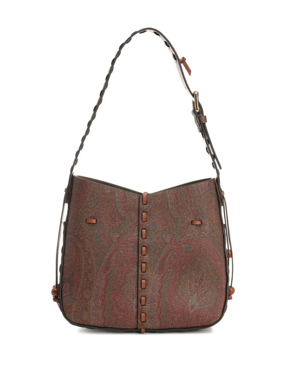 ETRO Schoudertas met paisley-print - Bruin