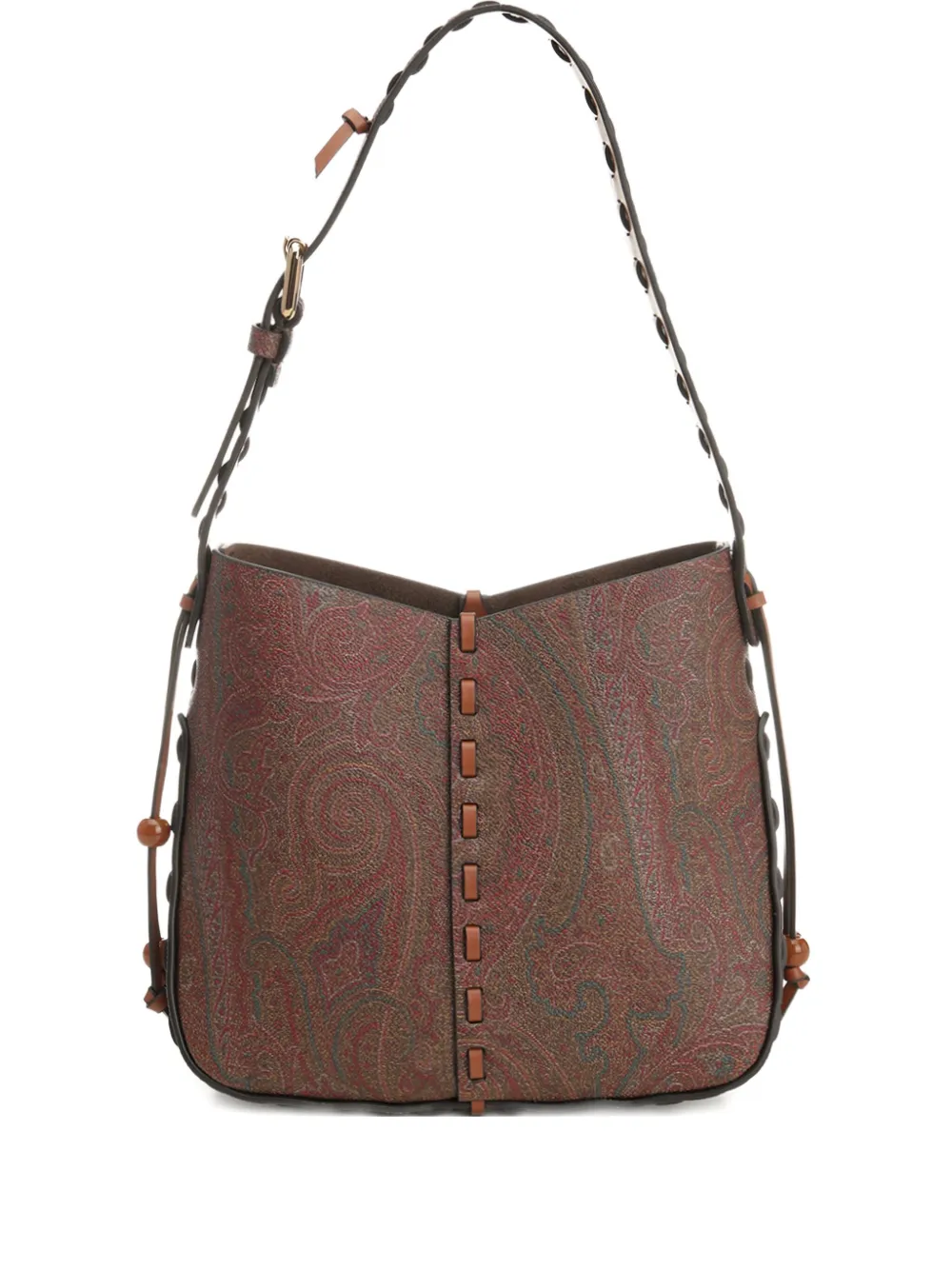 ETRO Schoudertas met paisley-print Bruin