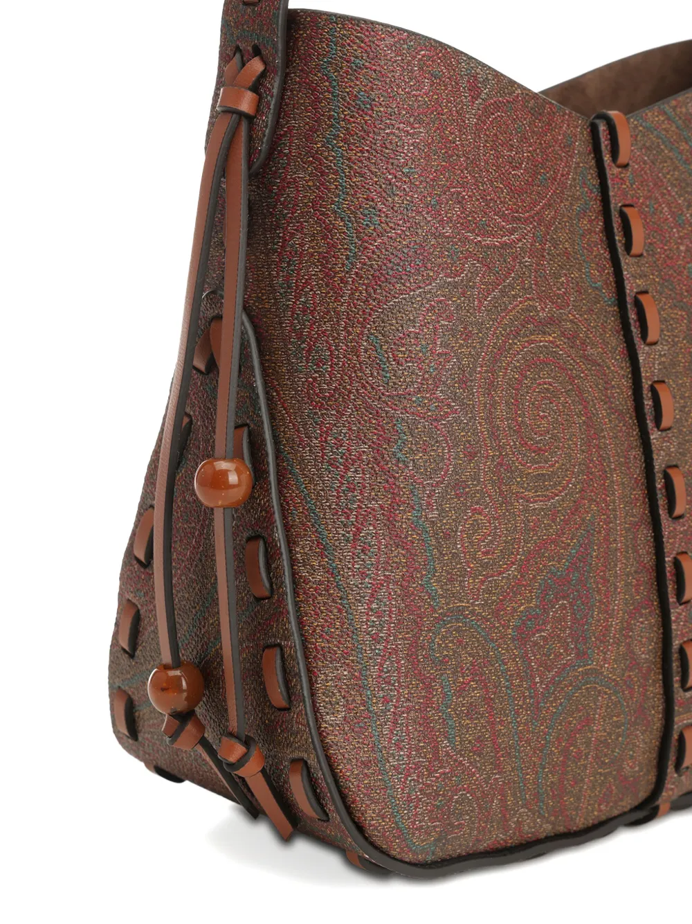 ETRO Schoudertas met paisley-print Bruin